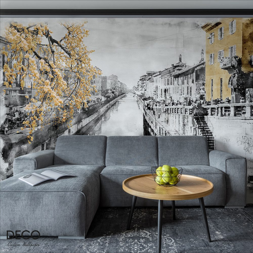 Carta da parati, carte da parati, carta da parati Milano, carte da parati Milano, carta da parati Naviglio Milano, carte da parati moderne, carta da parati personalizzabile, carta da parati su misura